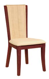 Global Furniture USA Gabriella Dining Chair - Beige PVC with Oak and Cherry Wood